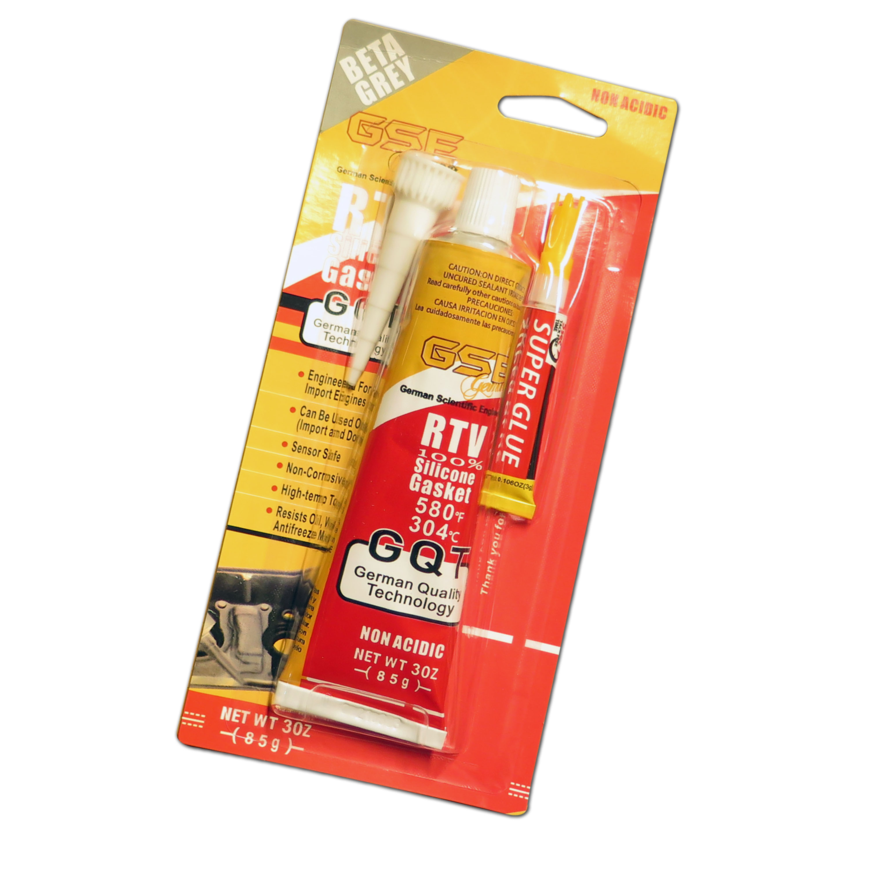 RTV 100% SILICONE BETA GREY 85G 304C NON ACIDIC GSE GERMANY 